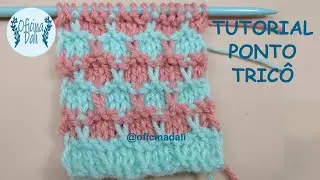 PONTO COM DUAS CORES EM TRICÔ - COMO FAZER UM PONTO EM TRICÔ FÁCIL – Ponto Trico Passo a Passo 5