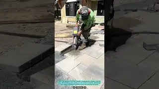 Stone Cutting Machine:  Outdoor Paving Installation