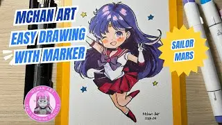 Easy drawing with Marker - Sailor Mars