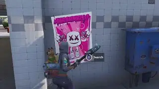 Fortnite: Search a SHOWTIME POSTER Location (Marshmello Challenges)