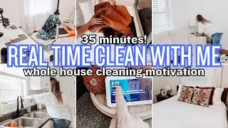 CLEAN WITH ME IN REAL TIME | CLEANING MY WHOLE HOUSE FOR COMPANY @MandyFlores1