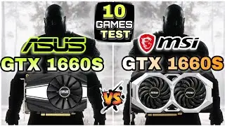 ASUS ( GTX 1660 SUPER ) vs MSI ( GTX 1660 SUPER )  | 10 GAMES TEST | Which Should We Buy ?