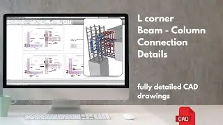 L corner reinforced concrete beam column structural connection details