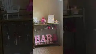 Bar cart update #barcart #barcartstyling #barcartupdate #amazon #pink