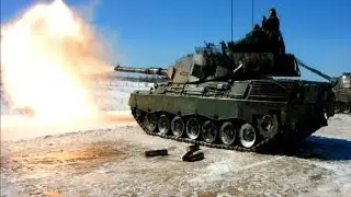 Leopard 1C2 Tank Firing With Real Time And Slow Motion Shots