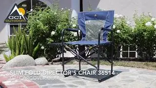 GCI Outdoor Slim Fold Folding Director's Chair 36514 at California Car Cover