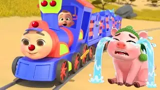Choo-Choo Train & Baby Animal Game 🚂 | Find Mommy Animal Song for Kids | Nursery Rhyme with Sounds