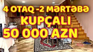 ÖZ YASAYİSİ UCUN TİKİLMİS ! 2 MERTEBE KUPÇALI 4 OTAQLİ HEYET EVİ SATİSA CİXARİLİB !