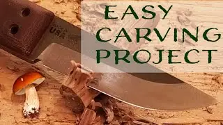 Carving a Mushroom (Easy to Intermediate Carving For Kids or Grown-ups)