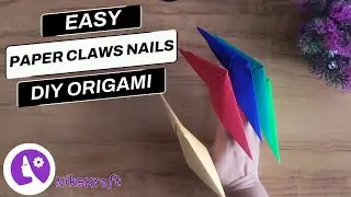 How to Make Paper Claw Nails 🐾 | Easy DIY Origami Claws Tutorial for Kids & Cosplay