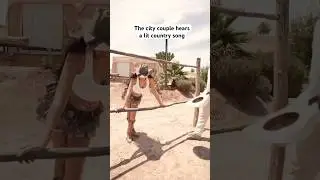 The city couple hears a lit country song! #shorts #couple #dance #country