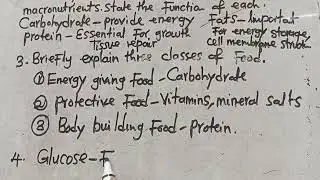 Biology - Nutrition Example Questions Of Lesson 1