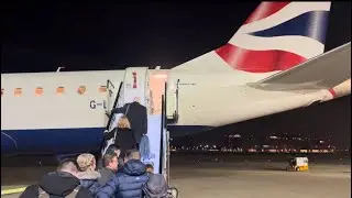 Flying British Airways Cityflyer | Embraer E190 | London City to Glasgow gorgeous night views ✈️