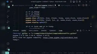 Snake Game using Python | Step by Step video | #coding  #python | see discription for pygame..