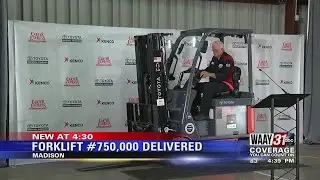 750,000th Toyota Forklift delivered to Carter Express in Madison