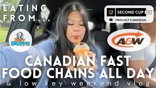 eating from CANADIAN fast food chains all day, low-key weekend vlog, date day, shopping date 🍁🍟
