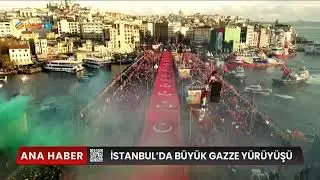 İSTANBUL'DA B&Uuml;Y&Uuml;K GAZZE Y&Uuml;R&Uuml;Y&Uuml;Ş&Uuml;