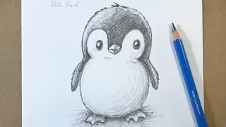 How to draw a Cute Penguin Easy | Pencil drawing