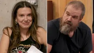 Millie Bobby Brown Breaks Down Saying Goodbye to David Harbour  Stranger Things Finale Table Read