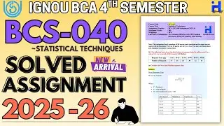 BCS-040 Solved Assignment July-25/Jan-26 | IGNOU BCA (4th Sem) Assignment Solutions (2025-2026)