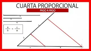 😲 CUARTA proporcional de tres segmentos 🤖 dibujo técnico