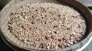 The process of making the traditional rural food. 