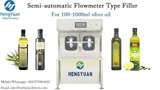 Semi-automatic Olive Oil Glass Bottle Filling Machine, Flow Meter Type Vegetable Oil Filler
