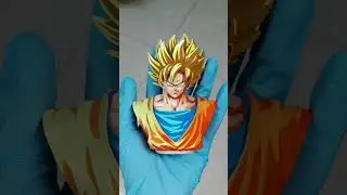 Dragon Ball &ndash; Super Saiyan Goku Head Cel-Shaded Figure Repaint