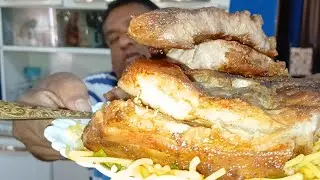 HOMEM GULOSO EM AÇÃO! PALETA DE PORCO FRITA NO DISCO ARADO - O IMPREVISTO ACONTECEU!