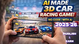 AI Made 3D Car Racing Game 🚗💥 | No Code Game Development | With AI Help | publish Game & Earn 🤫⚡ 