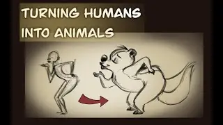 PROCREATE DRAWING - How to turn a human into an animal!