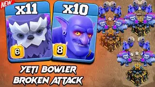 Powerful ! TH17 Yeti Bowler Attack Strategy ! Best TH17 Attack Strategy ! Clash of Clans CWL
