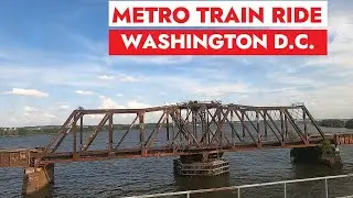 🇺🇸🚋 Catching metro train to Washington National Airport in Arlington, VA - Washington D.C. Downtown
