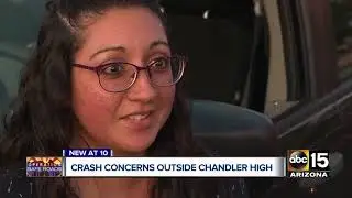 Crash concerns outside Chandler High School