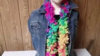 Bright multi colored scarf for sale.