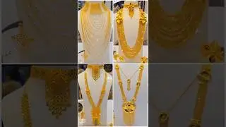 Gold bridal necklace set designs #goldjewellery #necklace #goldnecklace #shorts