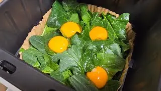 Spinach & Cheese Egg Bake in the Air Fryer | Easy Breakfast or Light Dinner