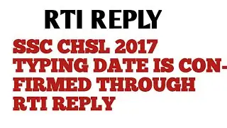 Ssc chsl 2017 typing test dates confirmed through rti reply