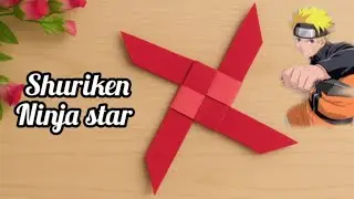 How to make paper flying shuriken | Easy origami paper ninja star making | Easy craft ideas |