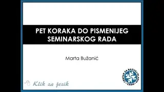 Pet savjeta za što pismeniji seminarski rad