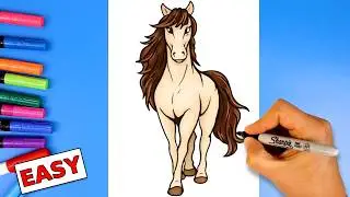 How to Draw a Realistic Horse Easy | Step by Step Drawing Tutorial