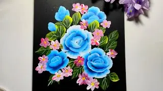 How to draw beautiful flowers with easy way/Easy flowers painting