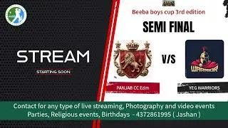 Punjab cc Edmonton vs YEG Warriors | Beeba Boys Cricket Cup 2025 | CricJashan Live
