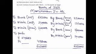 CMA Inter Accounts | Joint Venture | RRVC