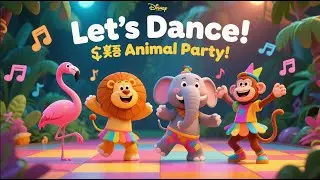Animal Dance Party 🐾 | Fun Kids Dance Song with Animal Moves | Educational Music for Children
