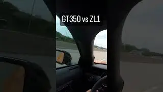 Shelby GT350 vs Camaro ZL1 rolling drag race #gt350 #zl1