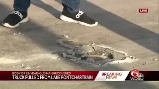 Truck falls into Lake Pontchartrain