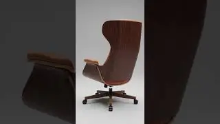 Elegant Wooden High Back Office Chair ✨ Perfect Finishing Touch!