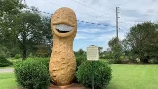 Jimmy Carter Smiling Peanut Statue in Plains, Georgia