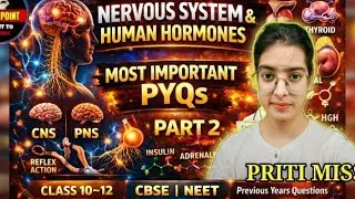 Nervous System & Human Hormones | Most Important PYQs | Class 10&ndash;12 | CBSE & NEET 2026